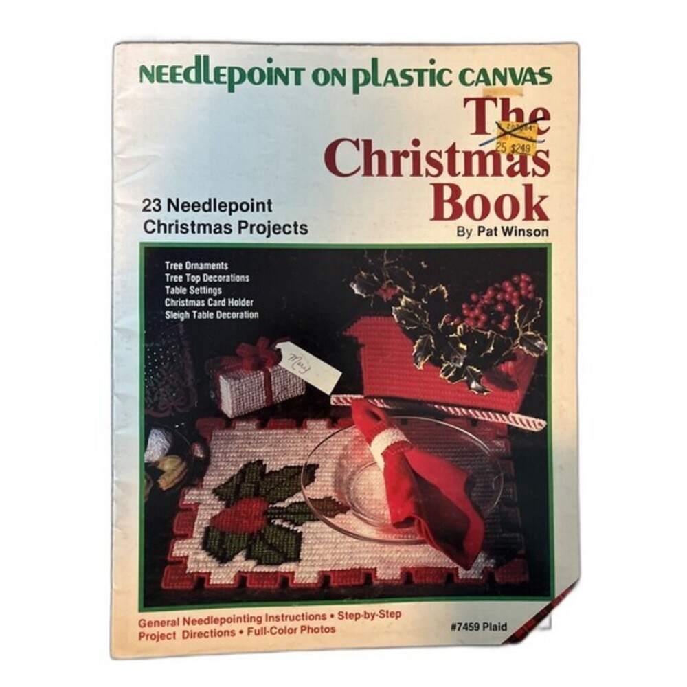 The Christmas Book Plastic Canvas By Plaid  23 Needlepoint Christmas Patterns